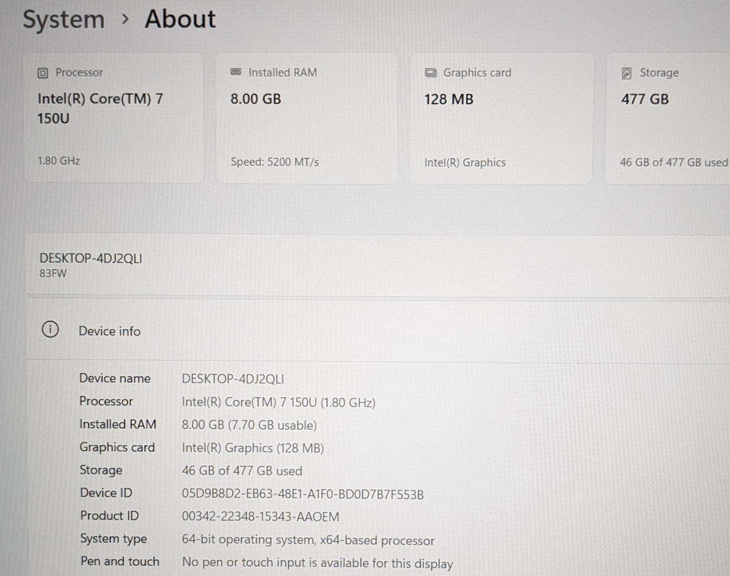 Lenovo Ideapad Slim 5 16IRU9 I7-150U@1.80GHZ,8GB,512GB