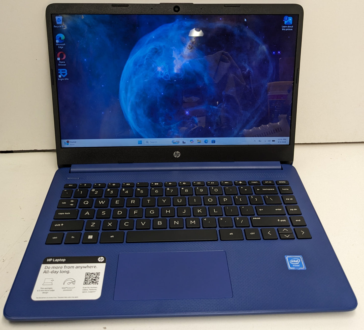 HP 14-DQ0010NR N-4120 2.1GHz, 4GB RAM, 64GB SSD