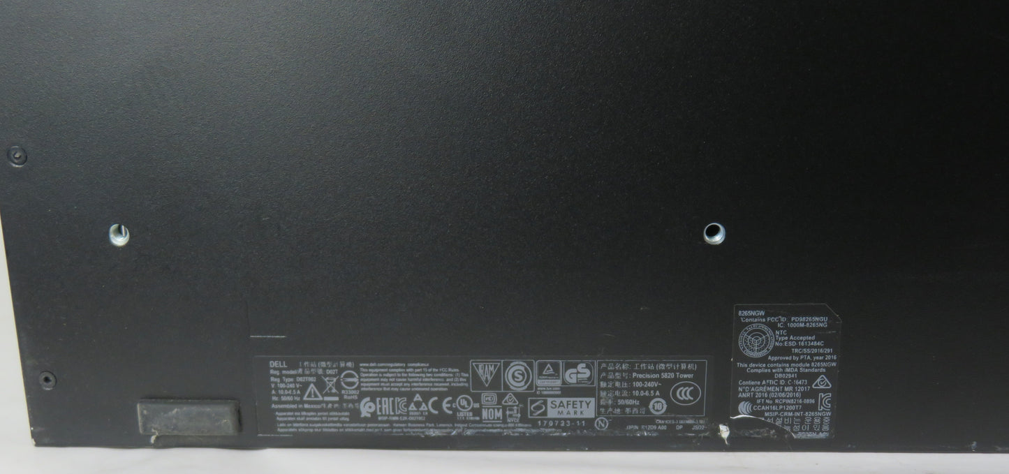 Dell Precision 5820 Tower i9 9820X 32GB RAM 1TB SSD Radeon WX 7100 Win11