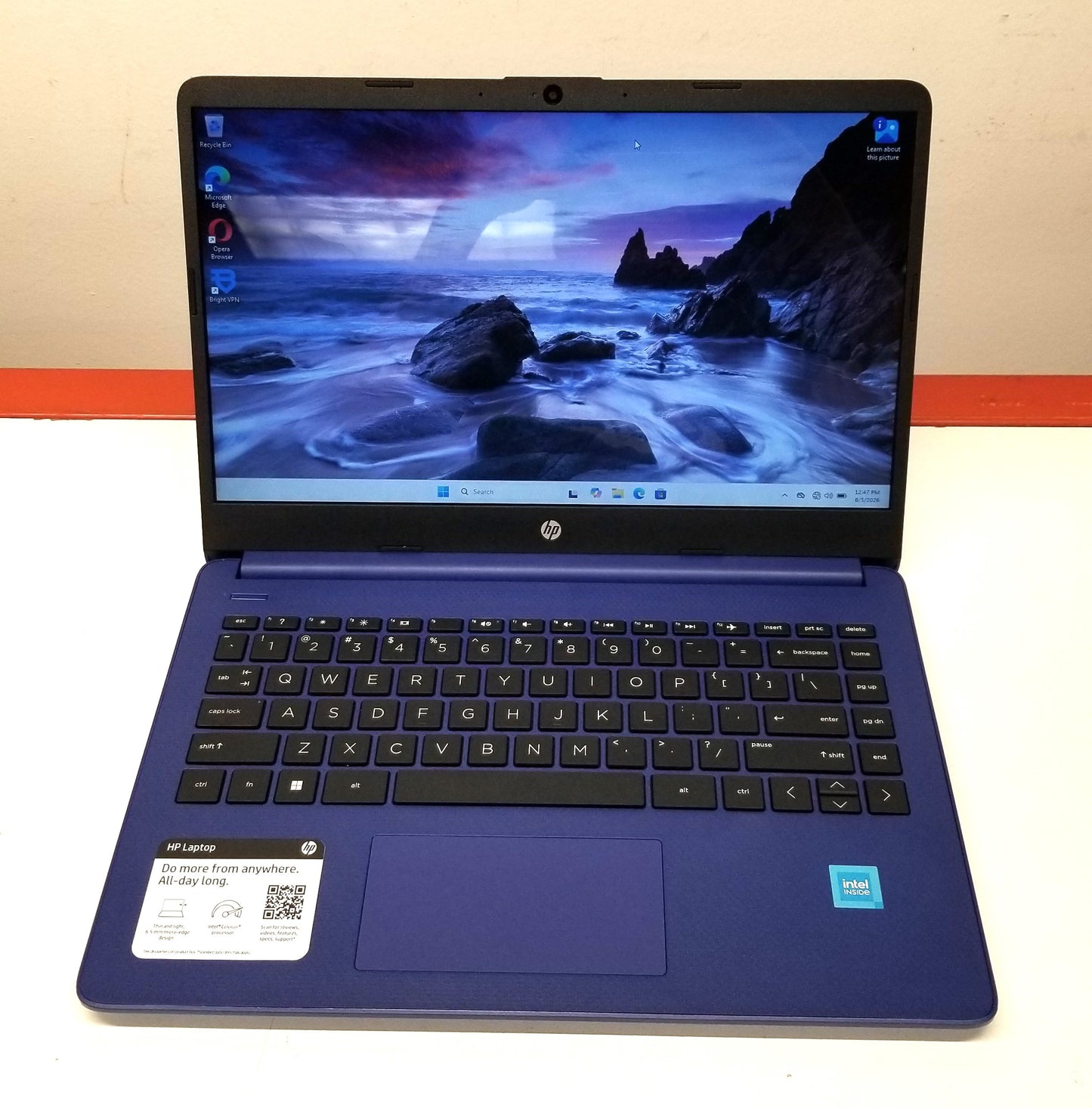 HP 14-DQ0010NR N-4120, 4GB RAM, 64GB SSD