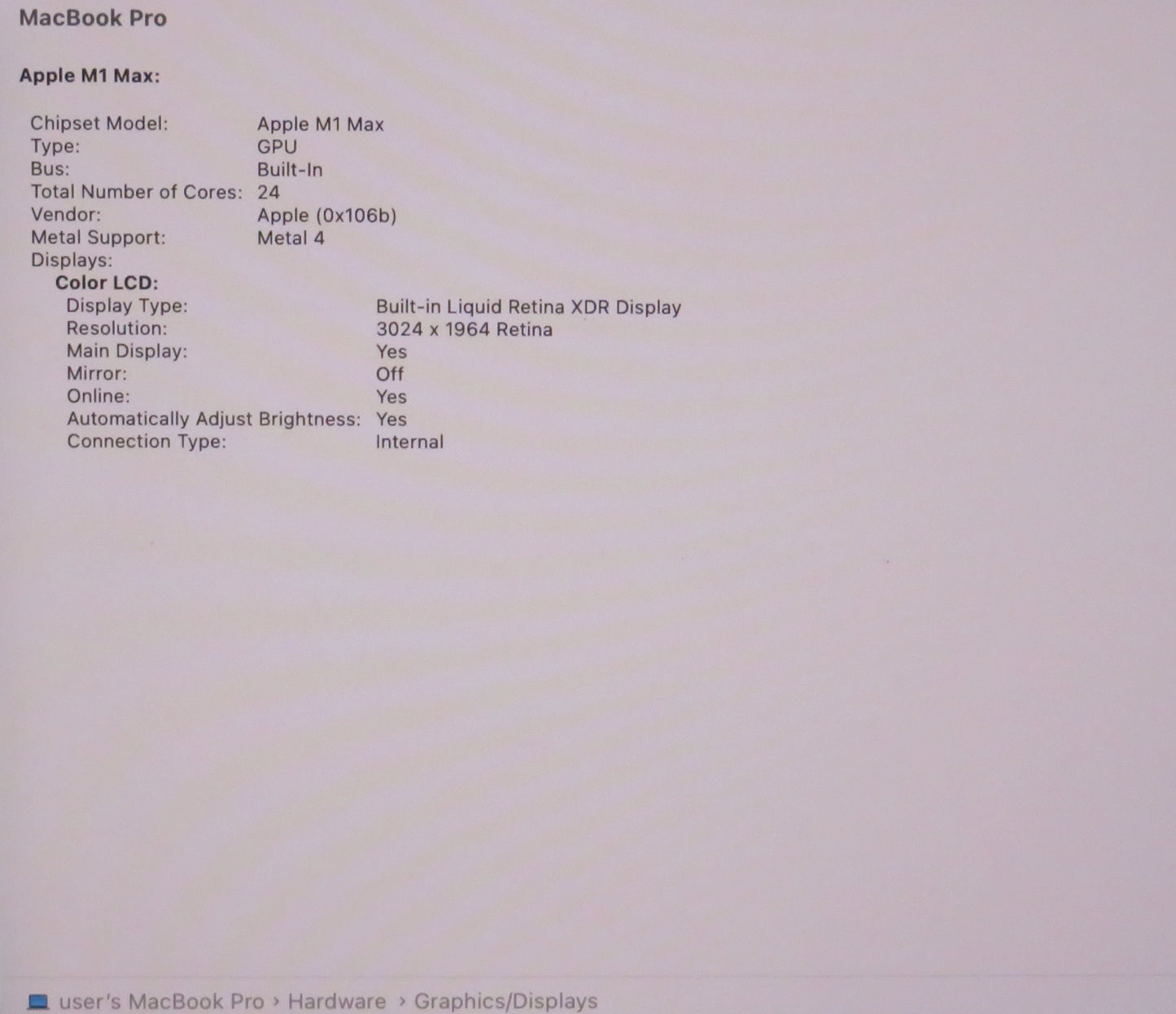 Apple Macbook Pro 2021 14in Retina XDR M1 Max 32GB RAM 1TB SSD macOS A2442