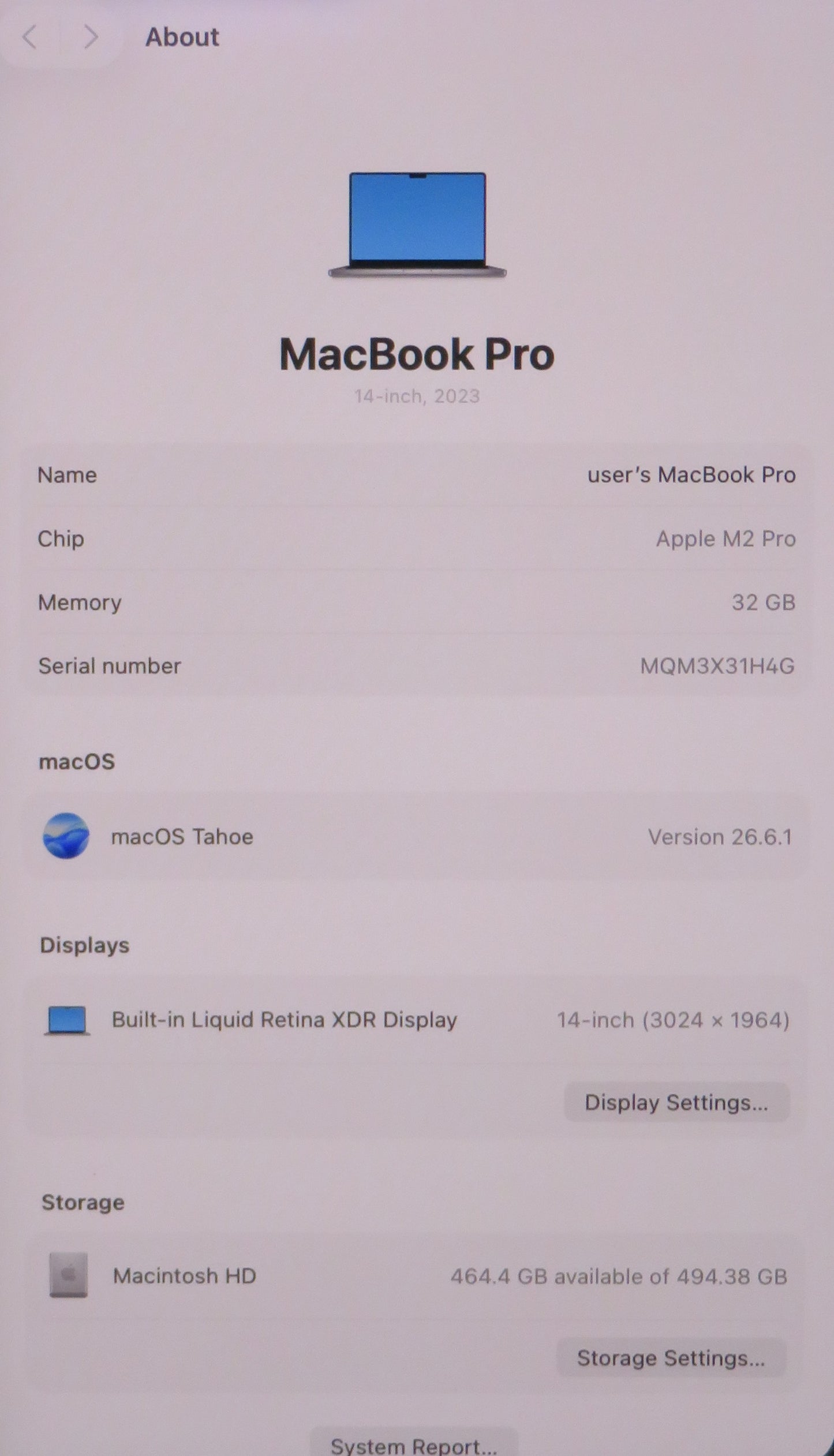 Apple Macbook Pro 2023 14in Retina XDR M2 Pro 32GB RAM 512GB macOS A2779