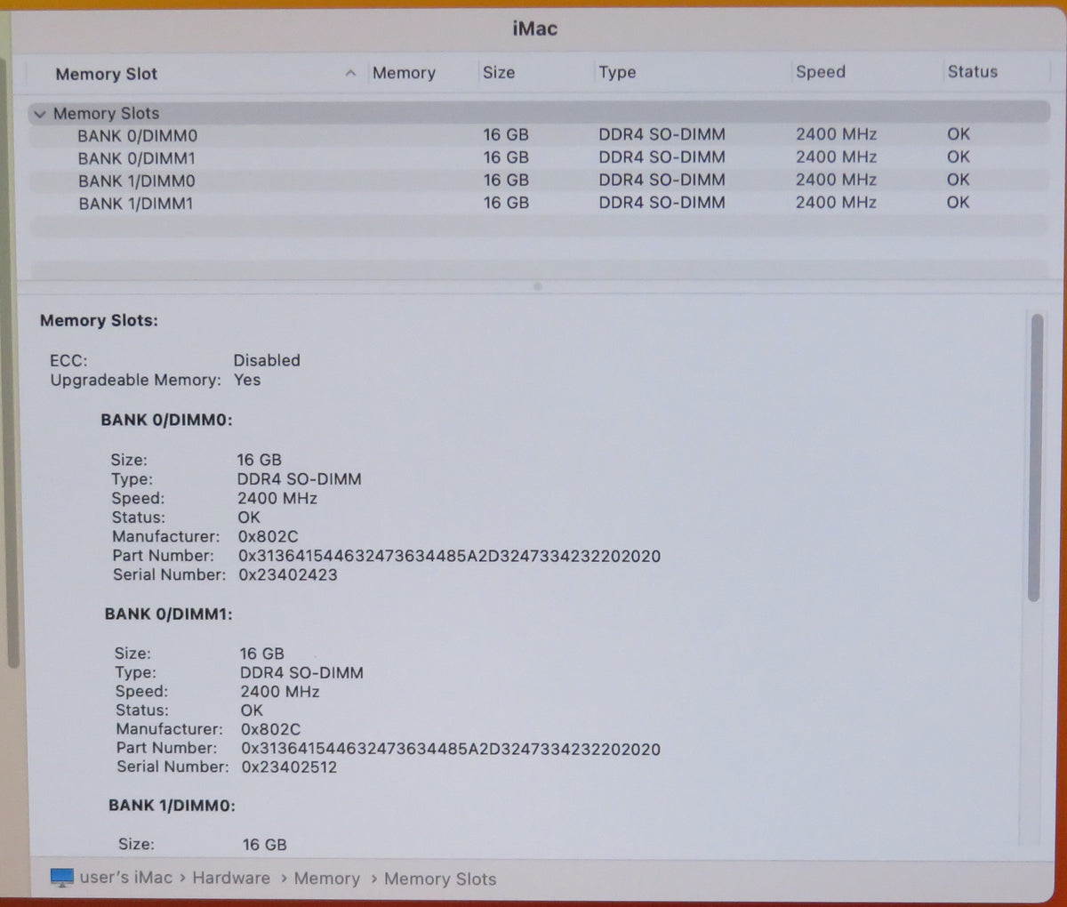 Apple iMac 27in 5K 2017 i7-7700K 4.2 GHz 64GB RAM 2TB macOS Radeon Pro 580 A1419