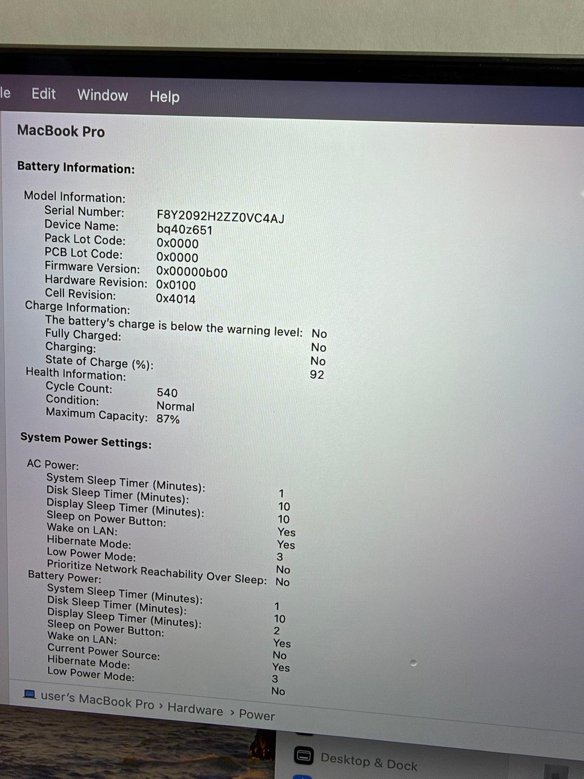 Apple Macbook Pro 2021 16in Retina XDR M1 Pro 16GB RAM 512GB macOS A2485