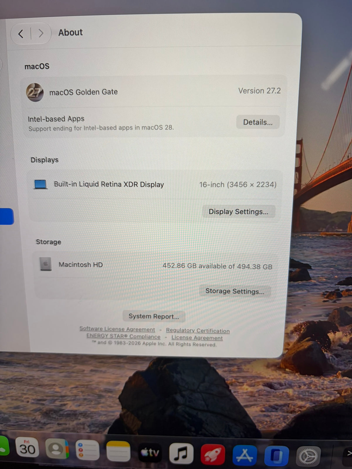 Apple Macbook Pro 2021 16in Retina XDR M1 Pro 16GB RAM 512GB macOS A2485