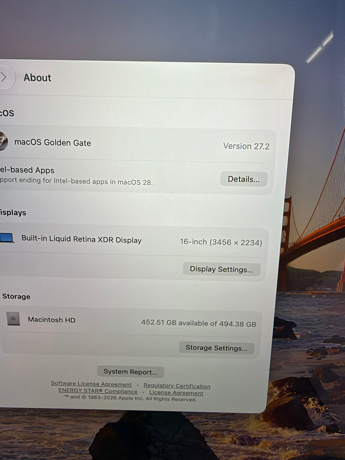 Apple Macbook Pro 2021 16in Retina XDR M1 Pro 16GB RAM 512GB macOS A2485