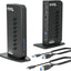 Plugable Dual 1080p HDMI Universal Docking Station for USB-C & USB 3.0 Laptop - 10 Ports
