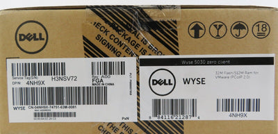 NEW Sealed Dell Wyse 4NH9X 5030 Mini Desktop, 512 MB RAM, 32 MB Flash, Black