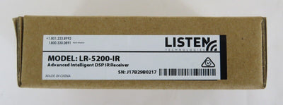 NEW Listen LR-5200-IR Advanced Intelligent DSP IR Receiver