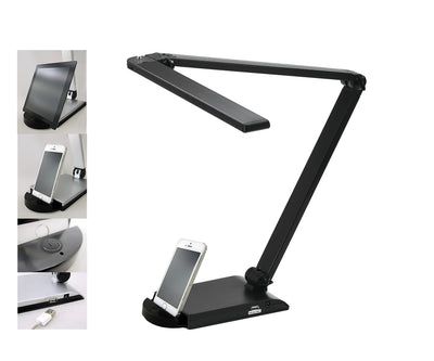 Realspace™ Extendable LED Task Lamp, Adjustable, 25"H, Black