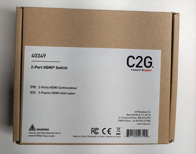 C2G 40349 2-PORT HDMI SWITCH