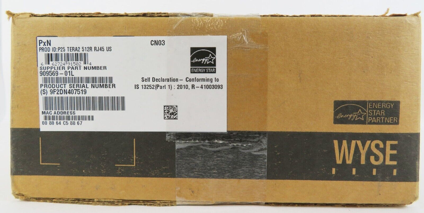 NEW Dell Wyse PxN 909569-01L P25 Zero Client Terminal, 512 MB RAM, 32 MB Flash