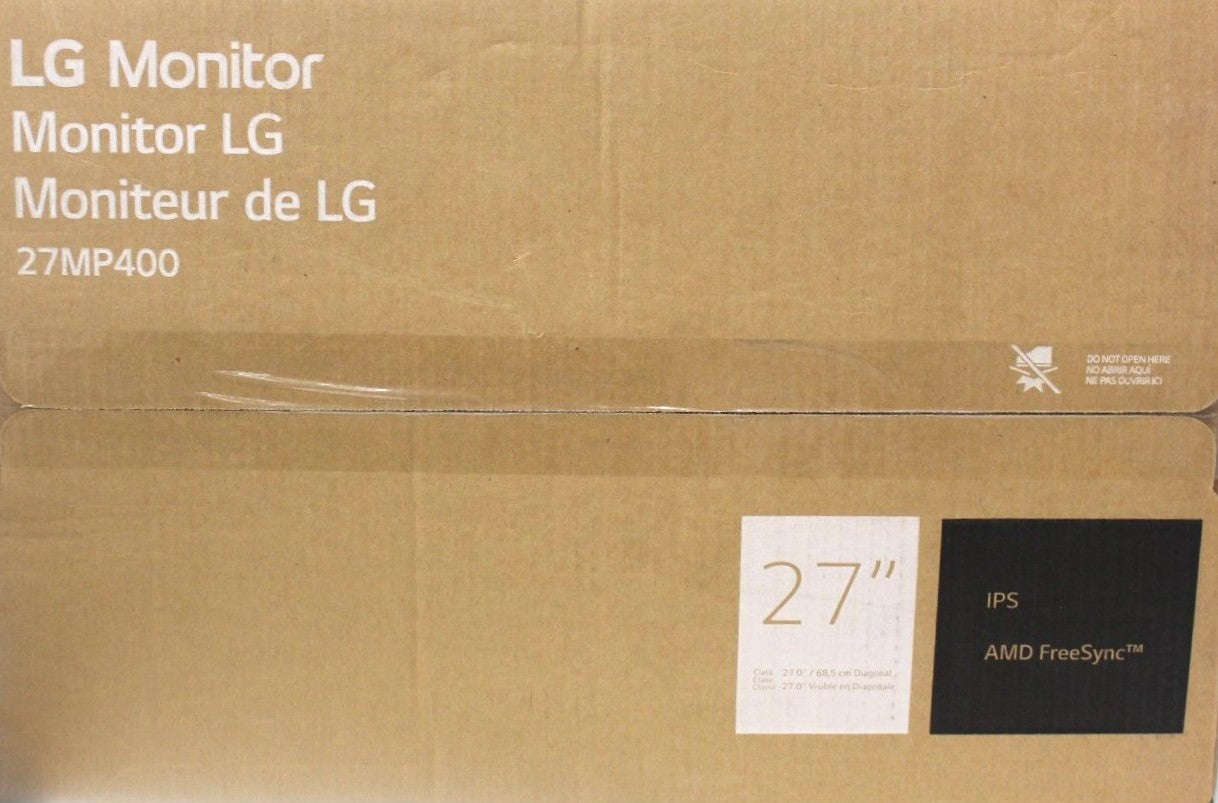 LG 27MP400-B 27MP400 27in FHD IPS 3-Side Borderless FreeSync Monitor - Black